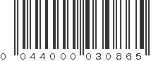 UPC 044000030865