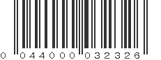 UPC 044000032326