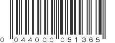 UPC 044000051365