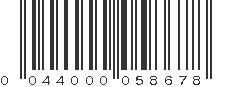 UPC 044000058678