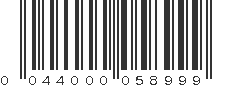 UPC 044000058999