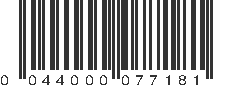 UPC 044000077181