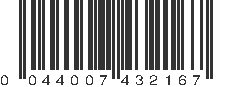 UPC 044007432167