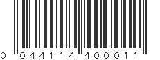 UPC 044114400011