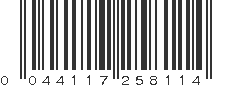 UPC 044117258114