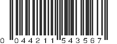 UPC 044211543567