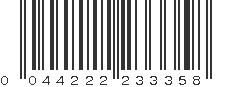 UPC 044222233358