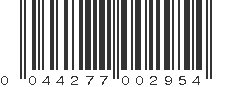 UPC 044277002954