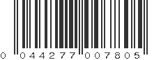 UPC 044277007805