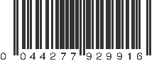 UPC 044277929916