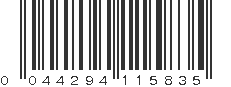 UPC 044294115835