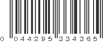 UPC 044295334365