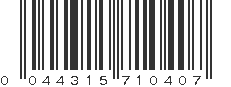 UPC 044315710407