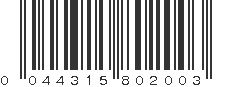 UPC 044315802003