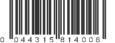 UPC 044315814006