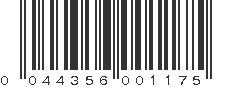 UPC 044356001175