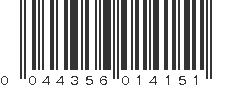 UPC 044356014151