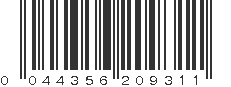 UPC 044356209311