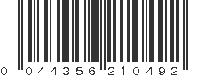 UPC 044356210492