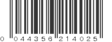 UPC 044356214025