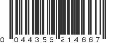 UPC 044356214667