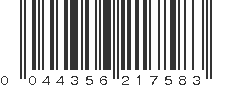 UPC 044356217583