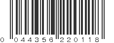 UPC 044356220118