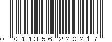 UPC 044356220217