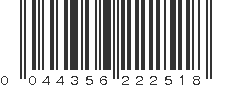 UPC 044356222518