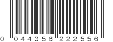 UPC 044356222556