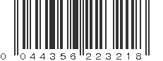UPC 044356223218