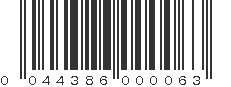 UPC 044386000063