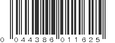 UPC 044386011625