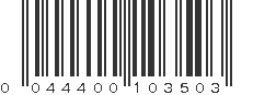 UPC 044400103503