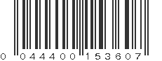 UPC 044400153607