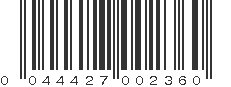 UPC 044427002360