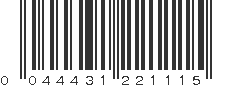 UPC 044431221115