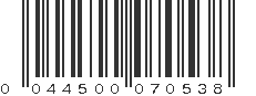 UPC 044500070538