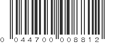 UPC 044700008812