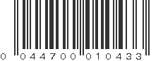 UPC 044700010433