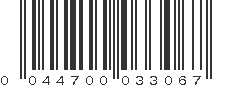 UPC 044700033067