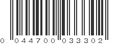 UPC 044700033302