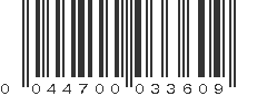 UPC 044700033609