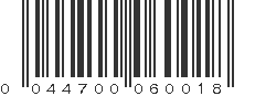 UPC 044700060018