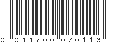 UPC 044700070116