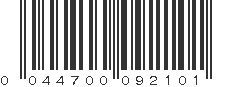 UPC 044700092101