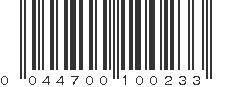 UPC 044700100233