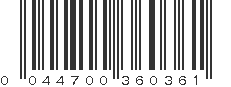 UPC 044700360361