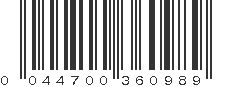 UPC 044700360989