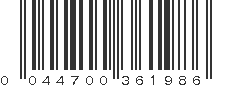 UPC 044700361986